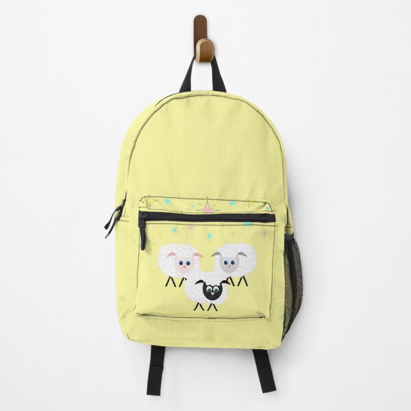 Item preview, Cute & Adorable Cartoon Sheep with Colorful Stars on Lemon Yellow designed and sold by Karen McFarland.