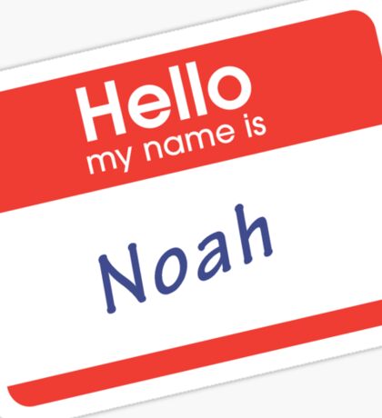 Noah Name: Stickers | Redbubble