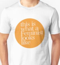 This is what a feminist looks like ORANGE Slim Fit T-Shirt