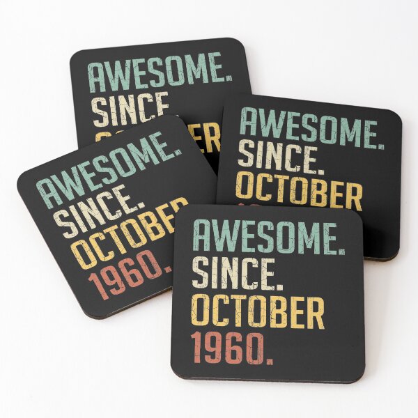 Item preview, Awesome Since October 1960 60th Birthday Gift 60 Years Old Vintage October 1960 designed and sold by Takatv.