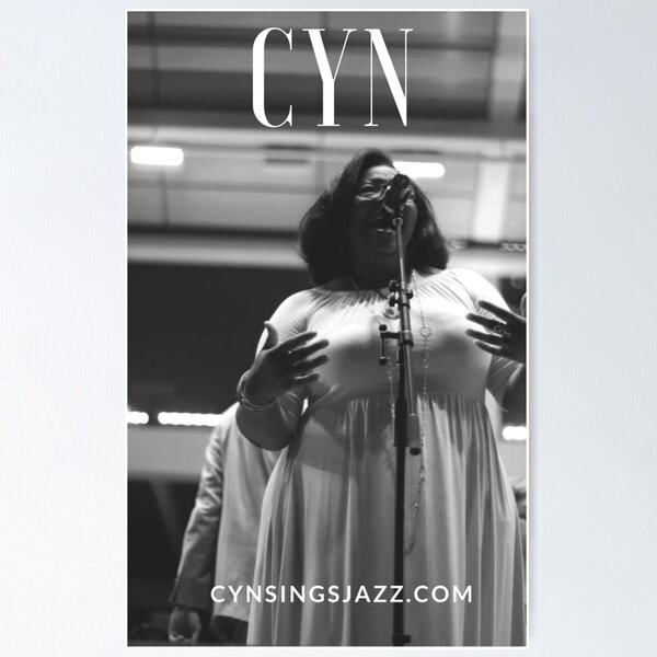 Item preview, Cyn Sings Jazz: Black and White designed and sold by CoffeeCupLife2.