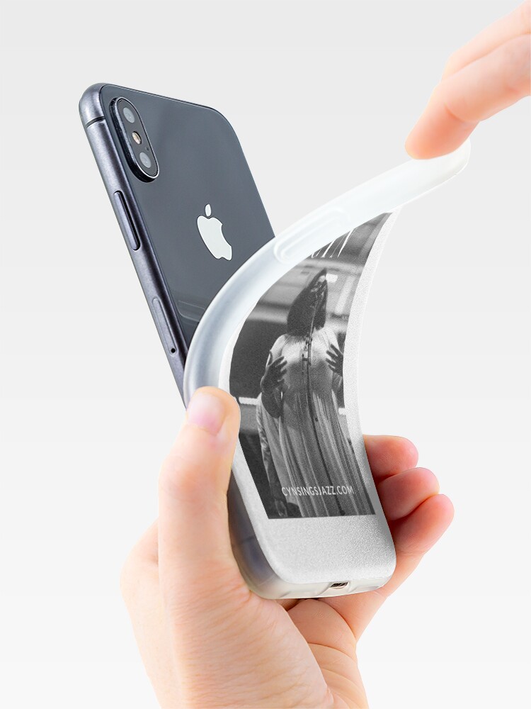 Alternate view of Cyn Sings Jazz: Black and White iPhone Case & Cover