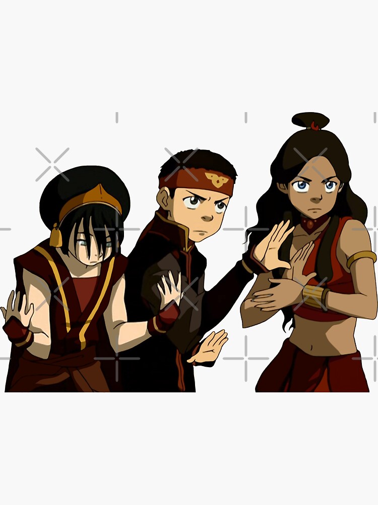 Aang Toph And Katara Avatar Sticker For Sale By Blueeyes374 Redbubble