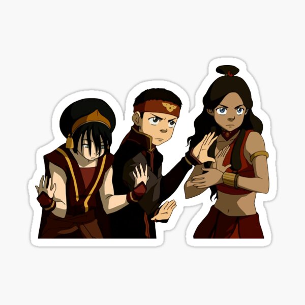 Aang Toph And Katara Avatar Sticker For Sale By Blueeyes374 Redbubble