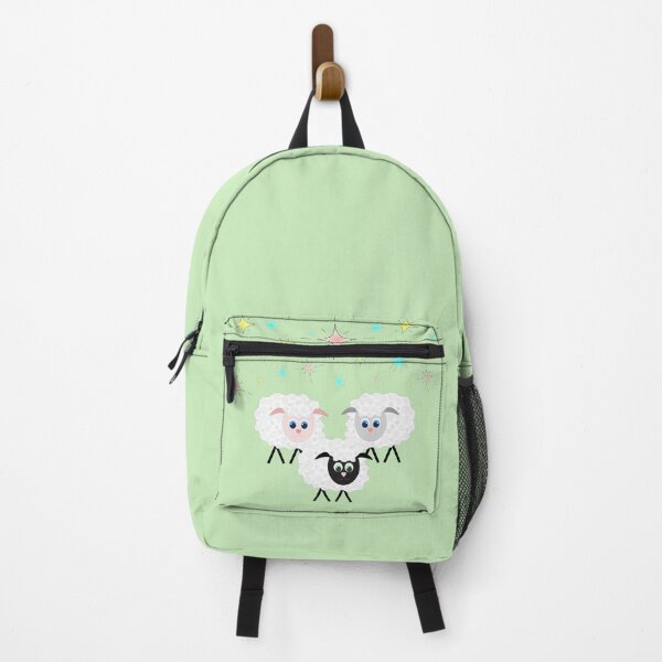 Item preview, Cute & Adorable Cartoon Sheep with Colorful Stars on Green designed and sold by Karen McFarland.