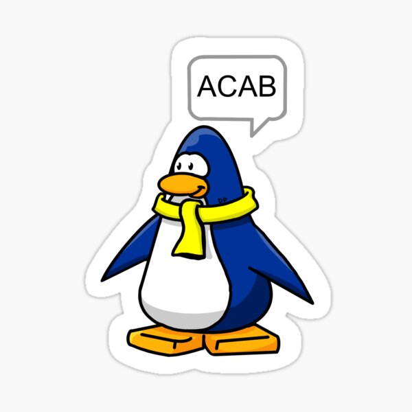 Penguin Video Stickers Redbubble - me and my plushie club penguin and roblox transparent background