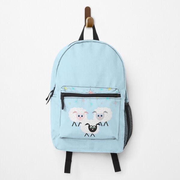 Item preview, Cute & Adorable Cartoon Sheep with Colorful Stars on Blue designed and sold by Karen McFarland.