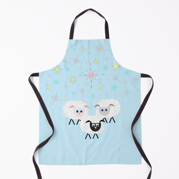 Item preview, Cute & Adorable Cartoon Sheep with Colorful Stars on Blue designed and sold by Karen McFarland.