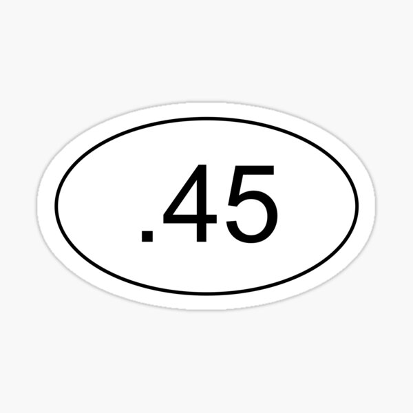 Artikel-Vorschau von .45 Pistole runder Marathonaufkleber, designt und verkauft von SantaLisaPier.