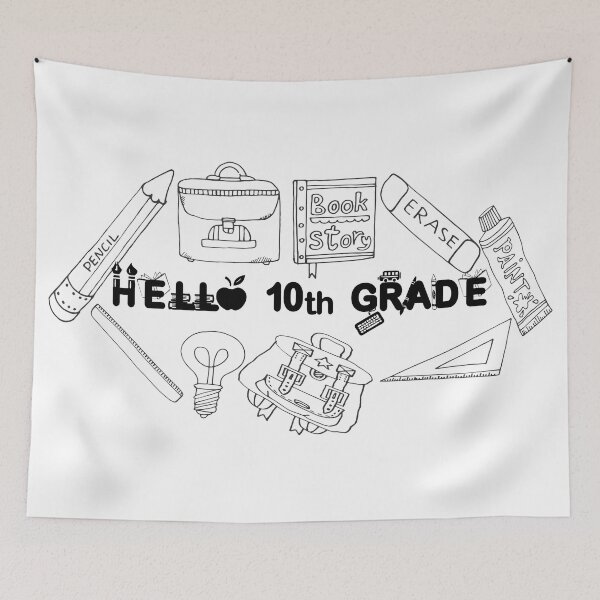 Item preview, Hello 10th Grade, Back to School designed and sold by marosharaf.