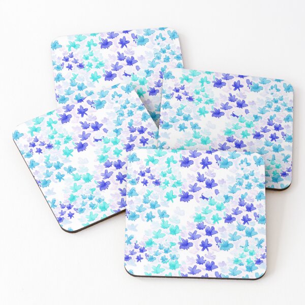 Item preview, Aqua floral soft ligh colors pattern design designed and sold by EarthyPlanty.