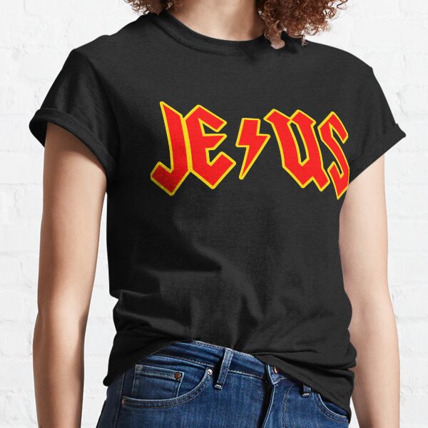 Jesus acdc shirt Clearance