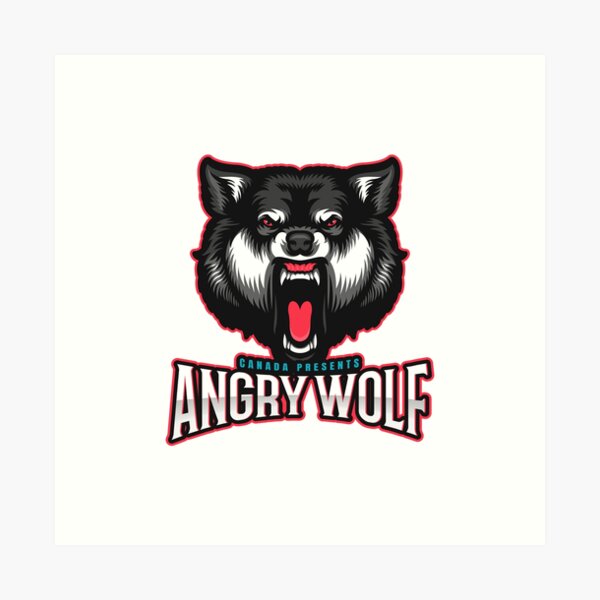 Angry Wolf Art Print