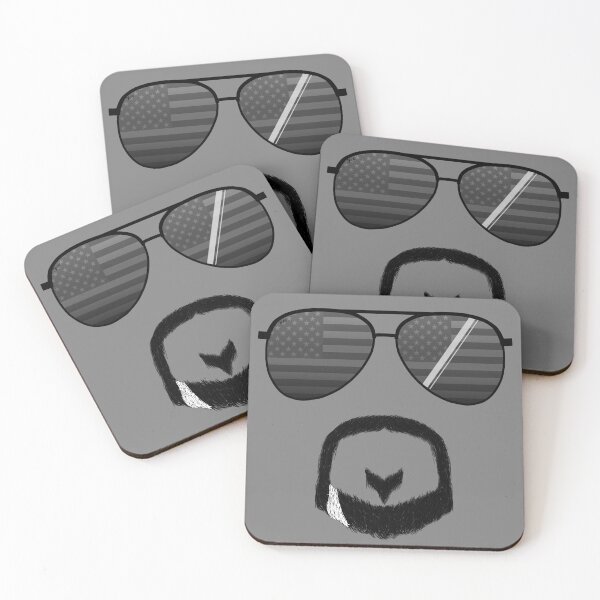 Item preview, Grayed American Flag Aviators and Goatee designed and sold by IgniteWithin.