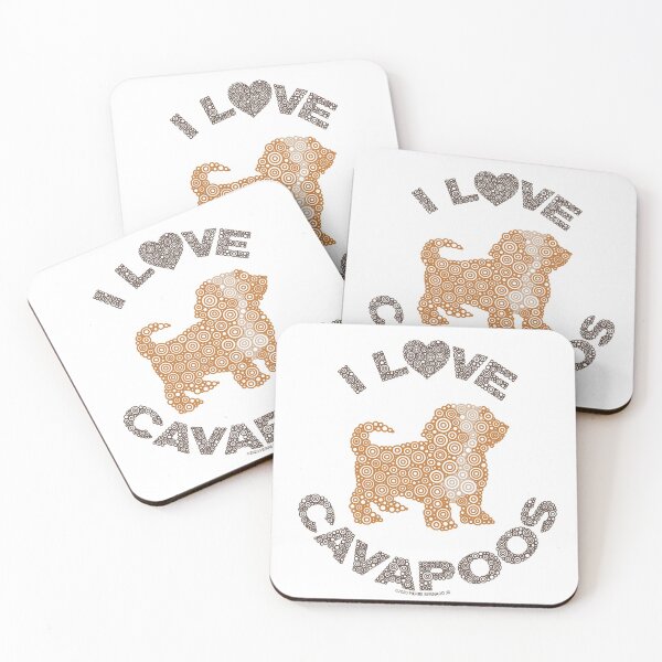 Item preview, I LOVE CAVAPOOS Circle Design designed and sold by Pierre Bernard Jr.