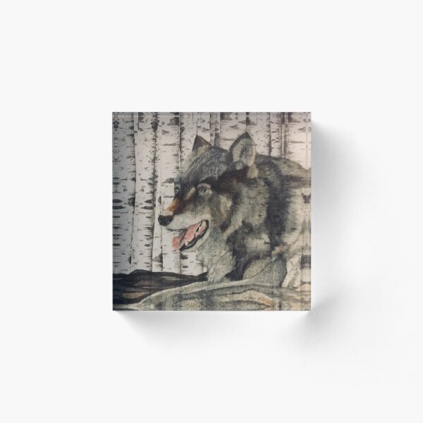 Wolf Acrylic Block