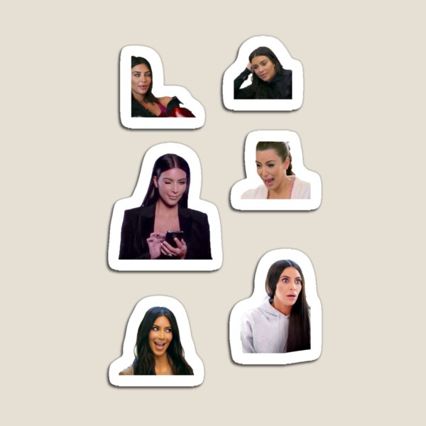 Aperçu de l'œuvre Lot d'autocollants/aimants Kim Kardashian créée et vendue par bcairo.