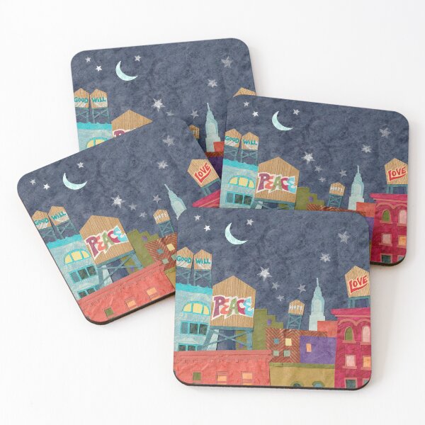Item preview, Peace Love Water Tower Cityscape designed and sold by KongaLine.