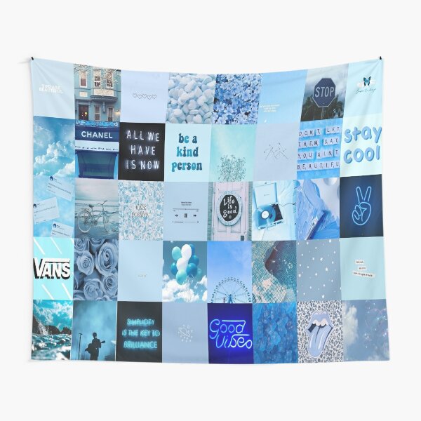blue vsco collage  Tapestry