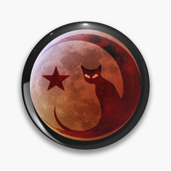 Item preview, Halloween cat and blood moon designed and sold by Ortzi68.