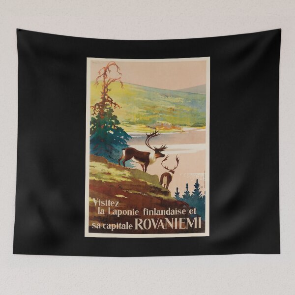 Item preview, Rovaniemi retro poster designed and sold by CorasPosters.
