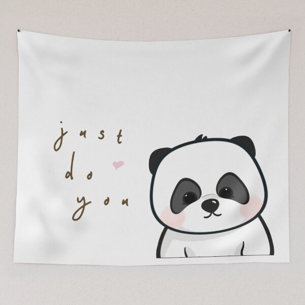 Aperçu de l'œuvre Mignon bébé panda + citation de motivation créée et vendue par . l i m o n a d e . c r e a t i o n s ..