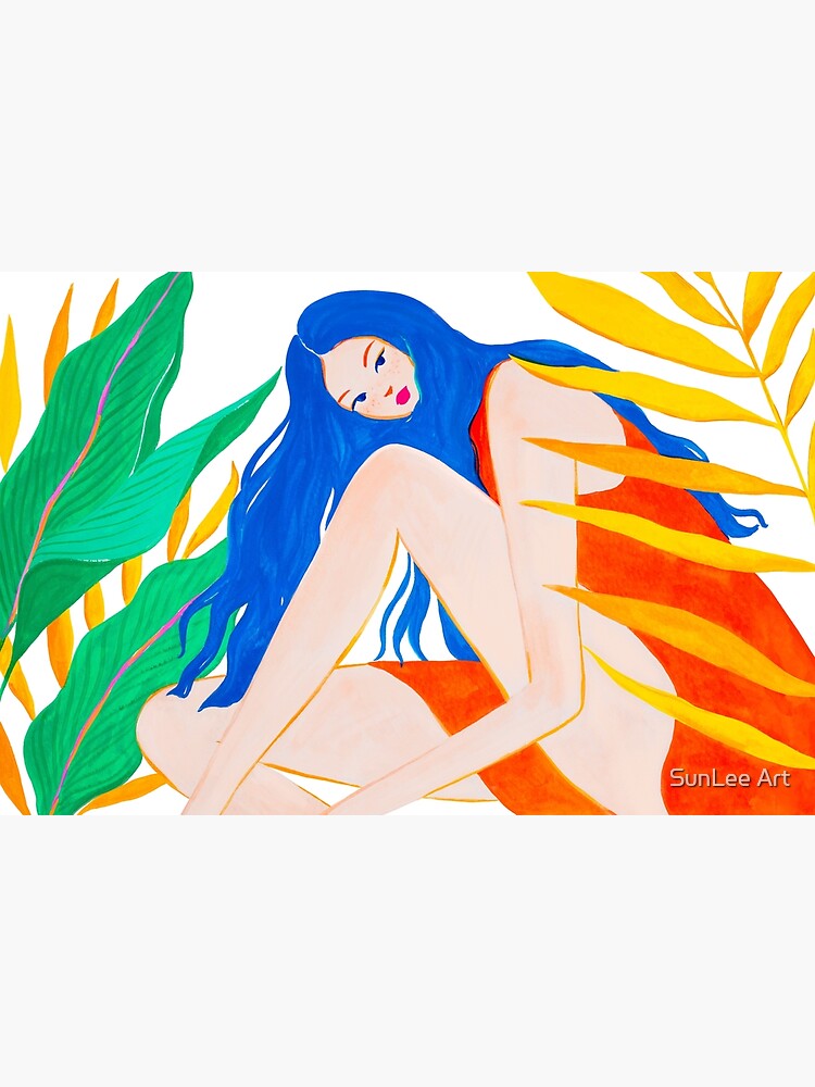 Wavy Hair Girl in Jungle by sunleeart