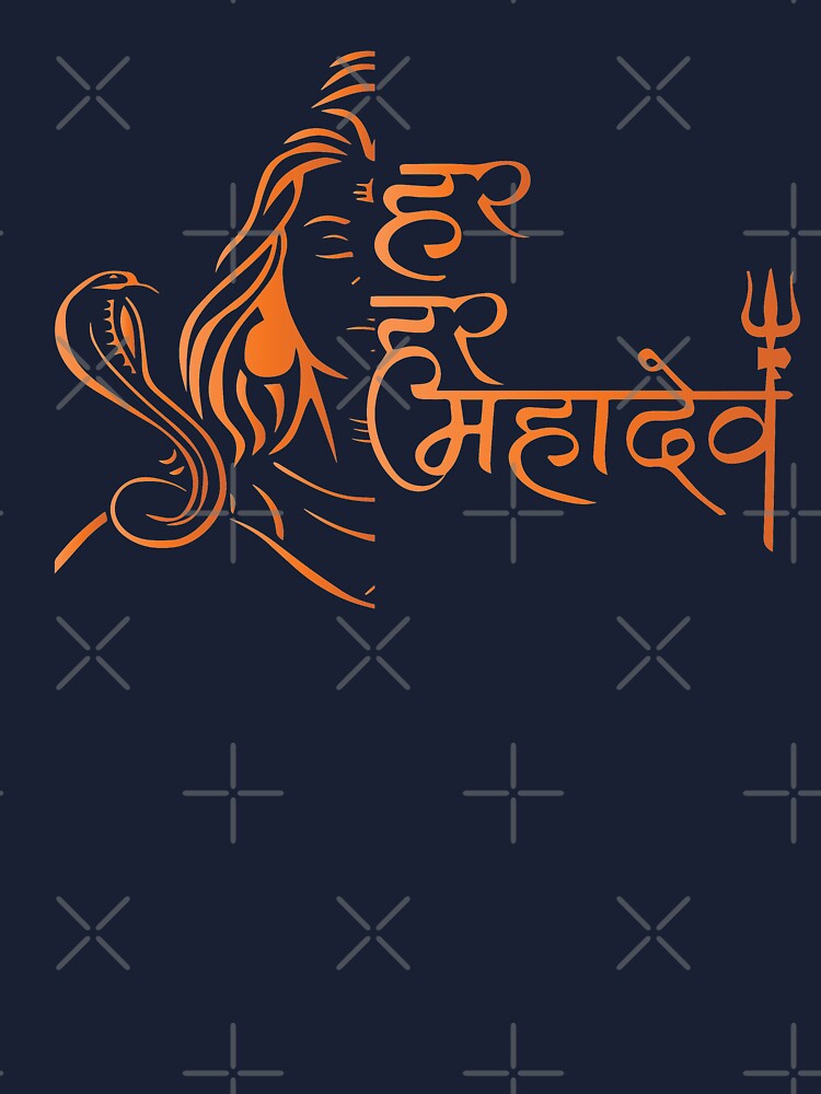 Premium Vector | Har har mahadev text lord shiv worship background