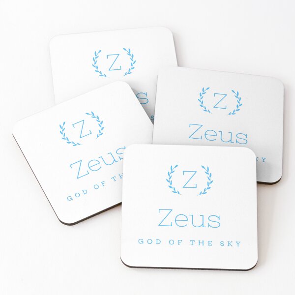 zeus god of the sky Coasters (Set of 4)
