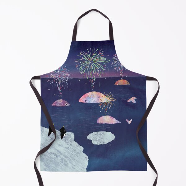 Item preview, New Year’s Eve / Firework Whales designed and sold by LittleCloudShop.