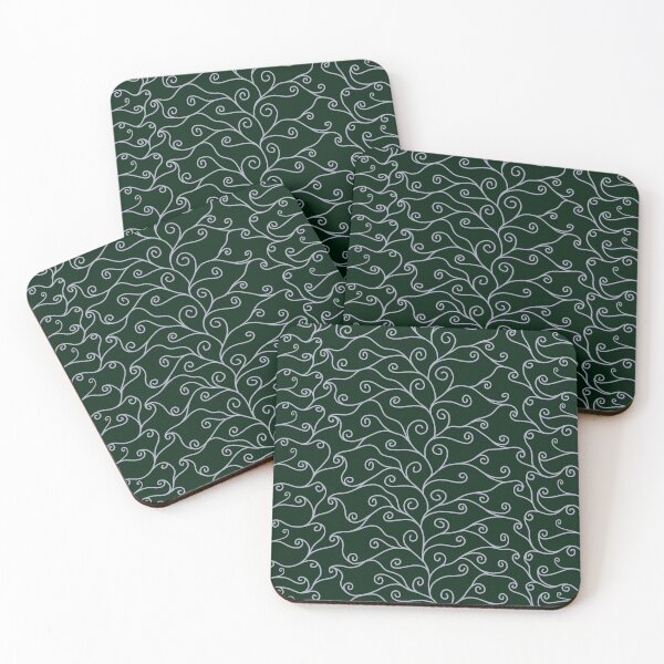 Item preview, Silver Swirls, Green Silk designed and sold by StephOBrien.