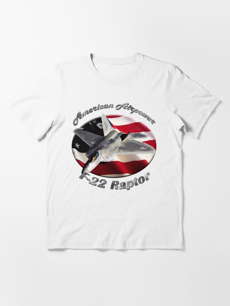 Alternate view of F-22 Raptor American Airpower Essential T-Shirt