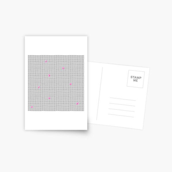 Carreaux - Grey/Pink - Bis Postcard