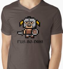8 Bit Dovahkiin Men's V-Neck T-Shirt