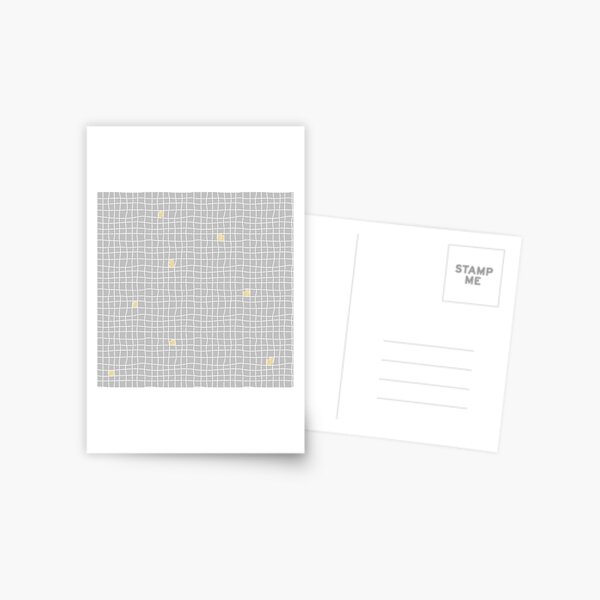 Carreaux - Grey/Yellow - Bis Postcard