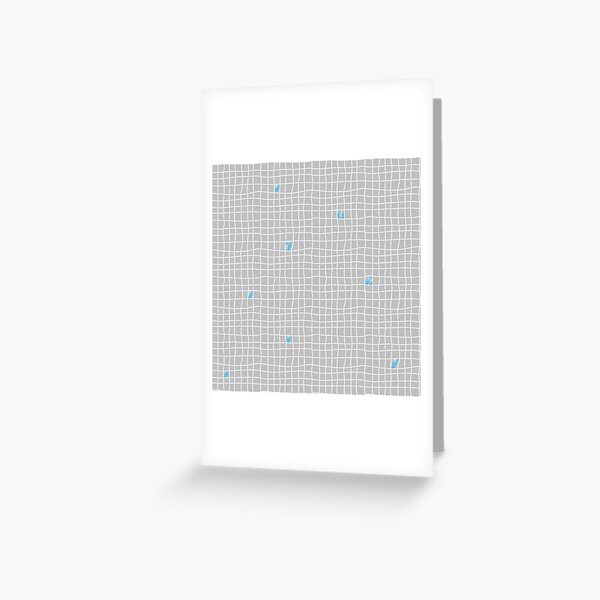 Carreaux - Grey/Blue - Bis Greeting Card