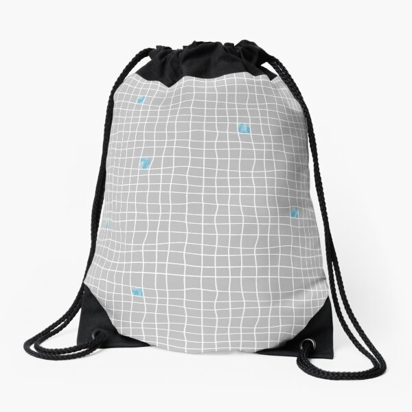 Carreaux - Grey/Blue - Bis Drawstring Bag