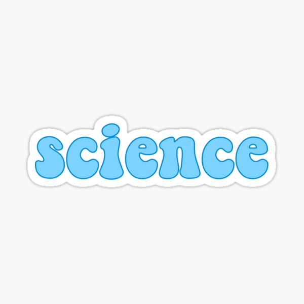 blaues naturwissenschaftliches Schulfach Sticker
