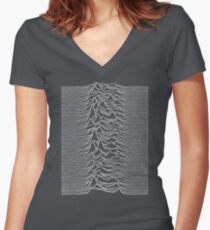Unknown Happiness Women's Fitted V-Neck T-Shirt