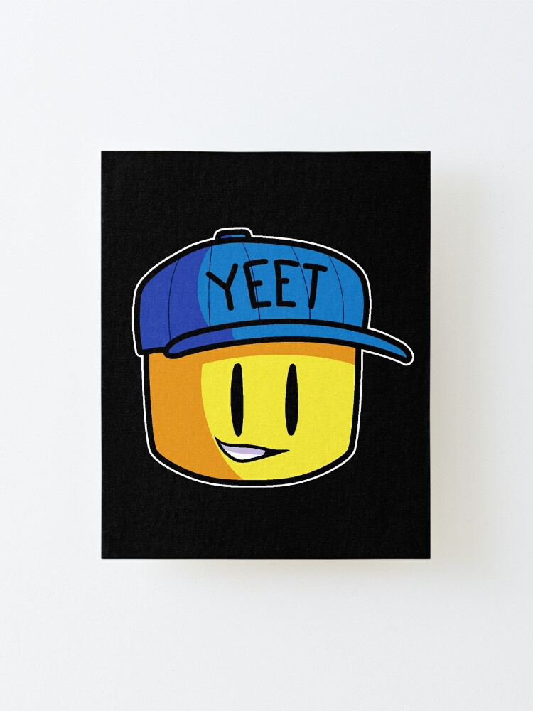 Roblox Yeet Hand Drawn Noob Meme Funny Internet Saying Kid Gamer Gift Mounted Print By Smoothnoob Redbubble - roblox looks funny