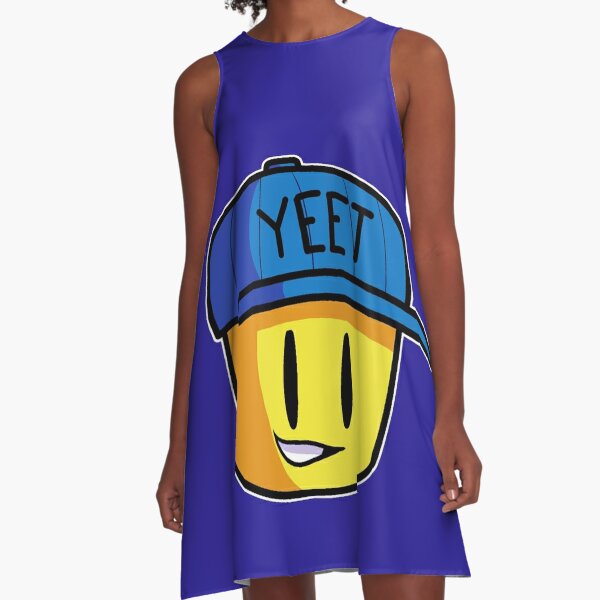 Roblox Oof Eat Sleep Oof Repeat Cute Noob Gamers Gift A Line Dress By Smoothnoob Redbubble - muscle roblox meme