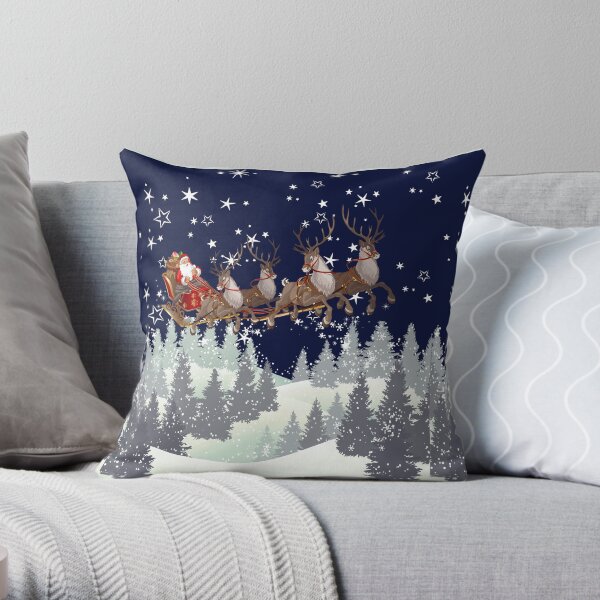 happy christmas, merry christmas,present gift idea Throw Pillow