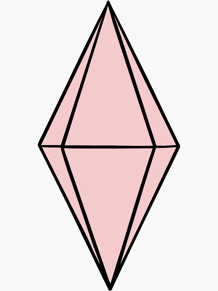 Pink Sims Plumbob Sticker By Fatallysophie Redbubble