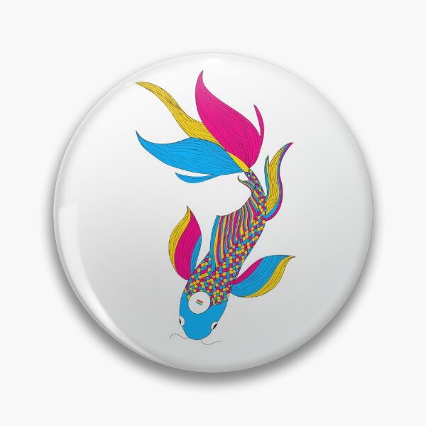 Item preview, Pansexual Pride Koi Fish designed and sold by Lexi Edwards.
