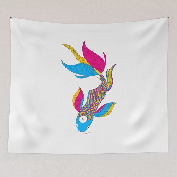Item preview, Pansexual Pride Koi Fish designed and sold by Lexi Edwards.