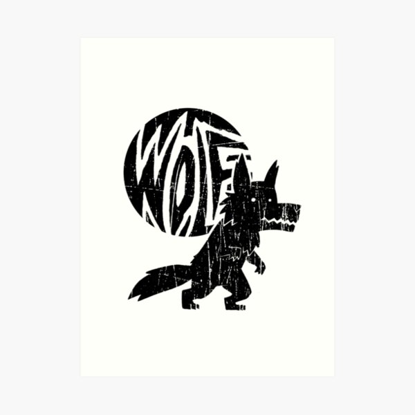 WolfMoon Art Print