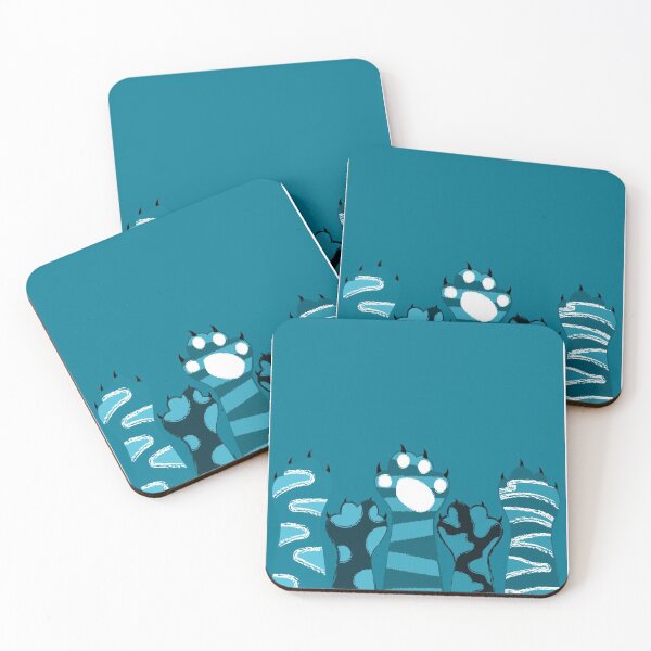 Item preview, Cat Paws Hands Blue designed and sold by ranadigipaint.