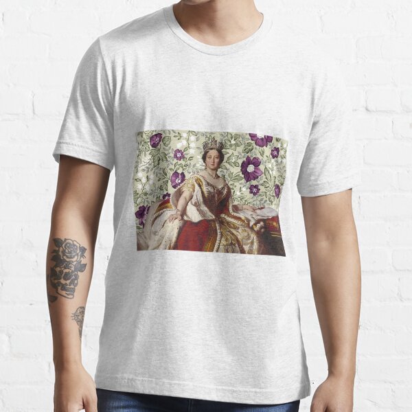 "Queen Victoria White Floral" Tshirt for Sale by paperbouquet