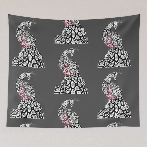Item preview, peacock Peafowl Image Arabic calligraphy designed and sold by Mystery-shadow.