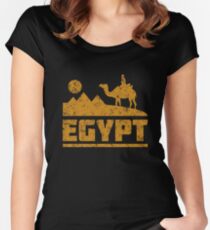 Egypt Pyramids and Camel Women's Fitted Scoop T-Shirt